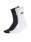 Skarpetki damskie - adidas Zestaw 2 par wysokich skarpet damskich Ruffle Sock 2P JD5623 Biały - miniaturka - grafika 1