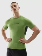 Koszulki sportowe męskie - 4F Koszulka sportowa w kolorze zielono-czarnym - miniaturka - grafika 1
