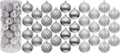 Bombki - Christmas decoration BOMBKA DEKORACYJNA PLASTIKOWA 6CM SET 35 SZT SREBRNA - miniaturka - grafika 1