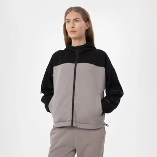Damska bluza dresowa rozpinana z kapturem 4F H4Z22-BLD018 - Bluzy sportowe damskie - miniaturka - grafika 1