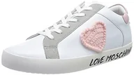 Trampki damskie - Love Moschino Damskie trampki Ja15132g1gial10a41 W.Białe, rozmiar 38, biały, 41 EU - miniaturka - grafika 1