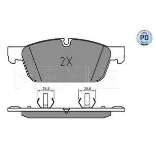 Klocki hamulcowe - komplet MEYLE 025 255 3119/PD - Klocki hamulcowe - miniaturka - grafika 1