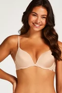 Biustonosze - Hunkemöller Usztywniony biustonosz push-up z fiszbinami Angie Beżowy - miniaturka - grafika 1