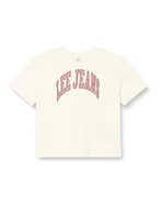 Koszulki i topy damskie - Lee Koszulka damska Crew Neck Tee, beżowy, 3XL - miniaturka - grafika 1