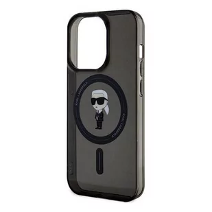 Etui KARL LAGERFELD IML Ikonik Magsafe do iPhone 14 Pro Max 6,7 cala Czarny KLHMP14XHFCKNOK - Etui i futerały do telefonów - miniaturka - grafika 1