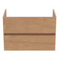 Szafki łazienkowe - Wisząca szafka pod umywalkę w dekorze dębu 80x55 cm Eurovit+ – Ideal Standard - miniaturka - grafika 1