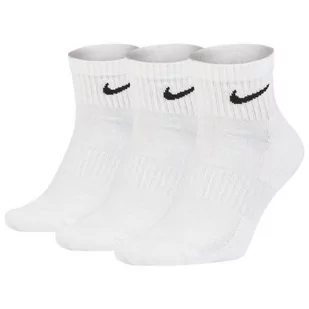 Nike, Skarpety sportowe, 3-pack, Everyday Cushion Ankle SX7667 100, biały, rozmiar 42/46 - Skarpetki damskie - miniaturka - grafika 1