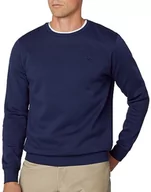 Bluzy męskie - Hackett London Męska bluza z dzianiny, Niebieski (granatowy), XXL - miniaturka - grafika 1