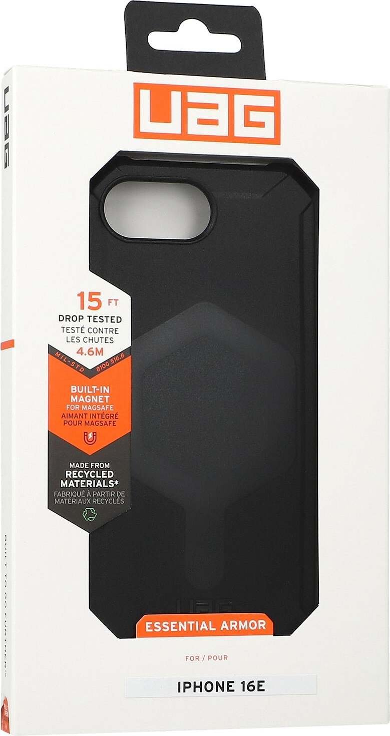 Etui na telefon komórkowy iPhone 16e, Urban Armor Gear Essential Armor Mag, czarny