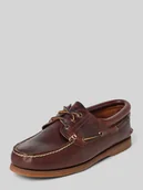 Półbuty męskie - Buty żeglarskie z nadrukiem z logo model ‘CLASSIC BOAT’ - miniaturka - grafika 1