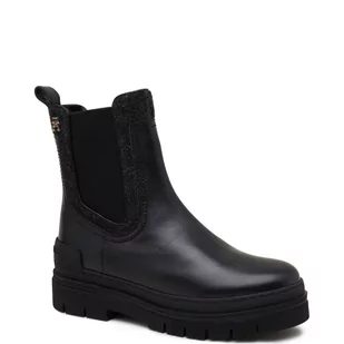 Tommy Hilfiger Skórzane sztyblety - Sztyblety damskie - miniaturka - grafika 1