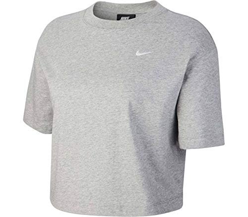 Nike damska W NSW ESSNTL TOP SS LBR koszulka, dk szary wrzosowy/biały, duży