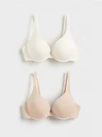 Biustonosze - Reserved - Biustonosz push up 2 pack - złamana biel - miniaturka - grafika 1