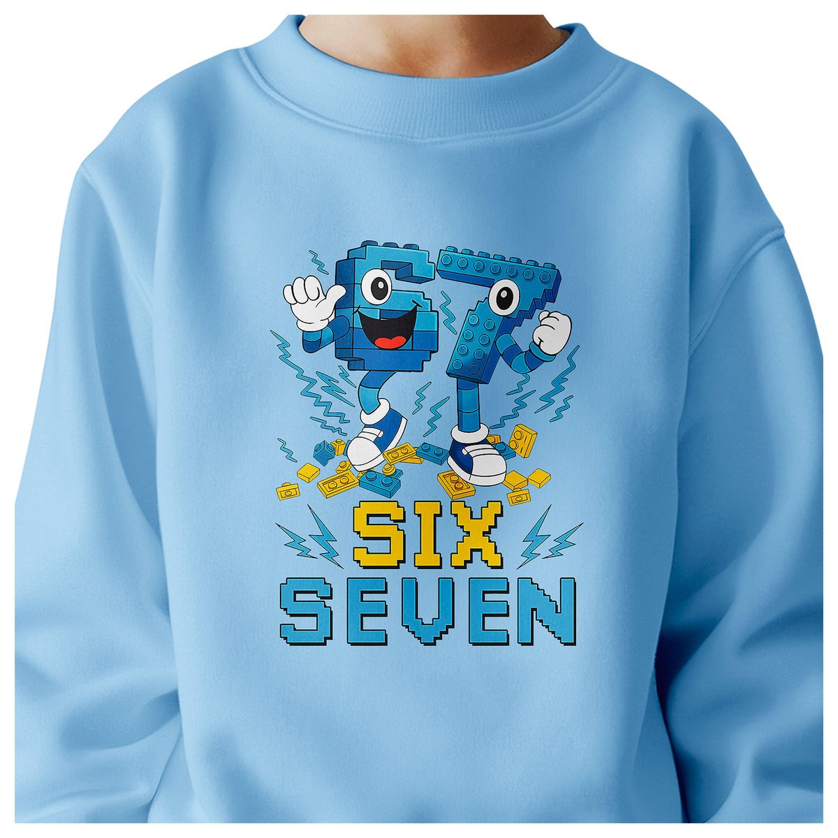 BLUZA DZIECIĘCA 67 SIX SEVEN KLOCKI VIRAL DLA CHŁOPCA DZIEWCZYNKI 146-152