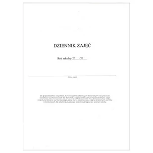 DZIENNIK ZAJĘĆ POZALEKCYJNYCH 5907814450616 - Druki akcydensowe - miniaturka - grafika 1