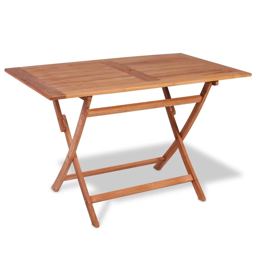 vidaXL Składany stół ogrodowy z drewna tekowego, 120x70x75 cm