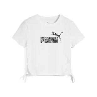 Młodzieżowa koszulka Essentials Animal Logo Infill z węzłem PUMA White - Odzież sportowa dziecięca - miniaturka - grafika 1