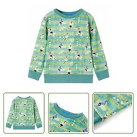 Bluzy dla dziewczynek - Bluza dziecięca - jasnozielony melanż - 104 - Bluza Dla Dziecka - miniaturka - grafika 1