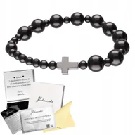 Bransoletki - Różaniec Bransoletka na gumce Perły Prezent Biżuteria DEDYKACJA GRATIS - miniaturka - grafika 1