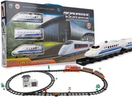 Tory, garaże, parkingi - DUŻĄ Elektryczna Kolejka Pendolino - Długość Toru 397cm (56-elementów)!! + Elementy Dekoracyjne!! - miniaturka - grafika 1