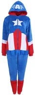 Piżamy damskie - Biało-czerwono-niebieska piżama jednoczęściowa Kapitan Ameryka Marvel XS-S - miniaturka - grafika 1