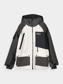 Kurtki narciarskie - Kurtka snowboardowa membrana 10000 męska 4F 4FWAW24TTJAM511-11S Biały - miniaturka - grafika 1