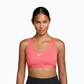 Bielizna sportowa damska - Biustonosz treningowy Nike Swoosh Medium Support sea coral/white WYSYŁKA W 24H 30 DNI NA ZWROT - miniaturka - grafika 1