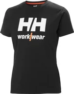 Koszulki i topy damskie - Helly Hansen Women's T-shirt HELLY HANSEN Logo T-Shirt, black XL - miniaturka - grafika 1