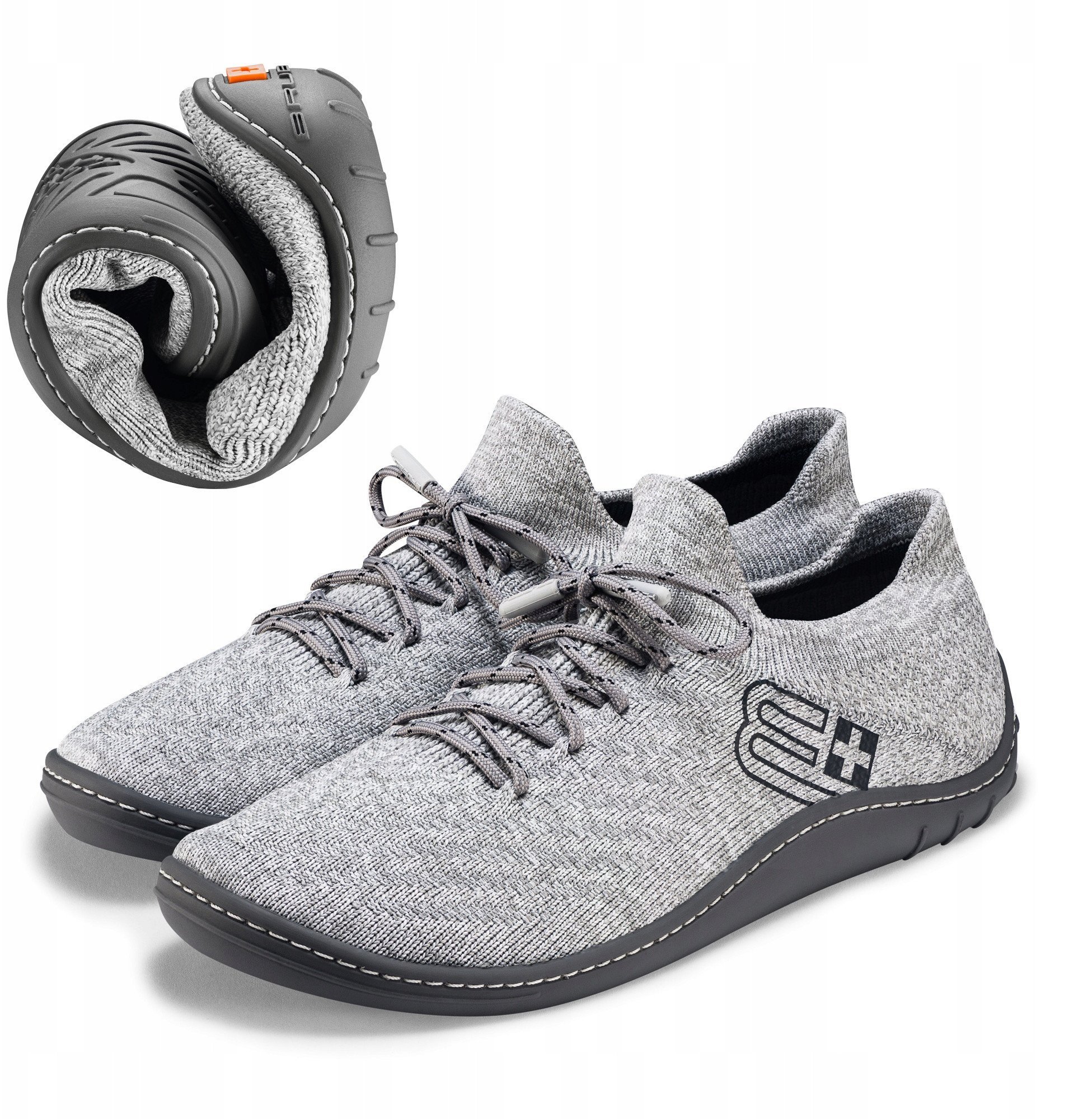 SH5010W Buty damskie BAREFOOT MERINO jasnoszary/grafitowy 41