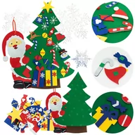 Choinki - Choinka Filcowa Z Mikołajem I Ozdobami Diy 90 Cm Choinka Filcowa Z Mikołajem I Ozdobami Diy 90 Cm - miniaturka - grafika 1