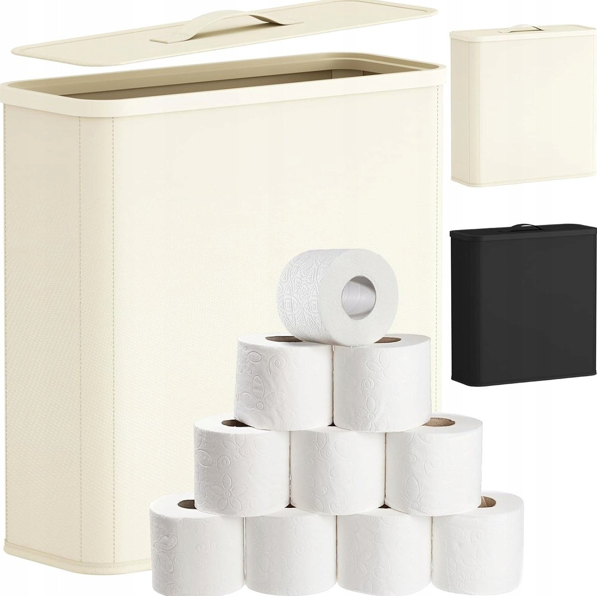 KOSZ 43x17cm PRZECHOWYWANIE PAPIER TOALETOWY ORGANIZER POJEMNIK ŁAZIENKOWY