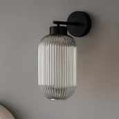 Lampy ścienne - Unikalny kinkiet z dymionym kloszem do korytarza K-5757 z serii SILVA - miniaturka - grafika 1