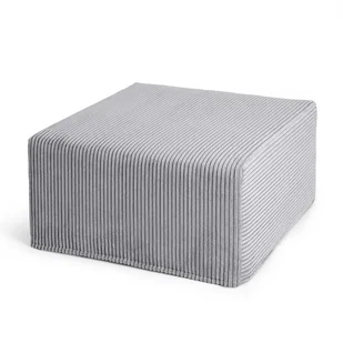 Duża kwadratowa szara pufa CORD Slim 60x30 - Poduszki dekoracyjne - miniaturka - grafika 1