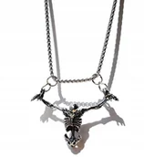 Wisiorki - NASZYJNIK WISIOREK PRZYWIESZKA, ZAWIESZKA KOŚCIOTRUP, SZKIELET, TRUPOSZ - miniaturka - grafika 1