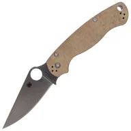Noże - Nóż składany Spyderco Para Military 2 CPM Cru-Wear, Brown Micarta (C81MPCW2) - miniaturka - grafika 1