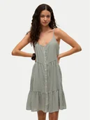 Sukienki - Vero Moda Sukienka letnia Bumpy 10325283 Zielony Loose Fit - miniaturka - grafika 1