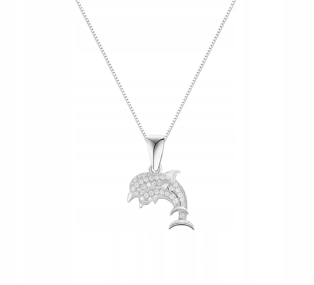 SREBRNY WISIOR ZAWIESZKA 925 DELFIN DELFINEK