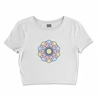Koszulki i topy damskie - Bona Basics, Damski T-shirt basic, z nadrukiem cyfrowym, 100 bawełny, biały, swobodny, damski top, rozmiar: S, biały, S - miniaturka - grafika 1