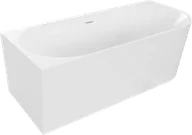 Wanny - Mexen Mia wanna wolnostojąca narożna lewa 160 x 75 cm, biała, przelew biały - 52691607500L-20 - miniaturka - grafika 1