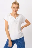 Piżamy damskie - KEY PIŻAMA DAMSKA LNS 623 A25 L BIAŁO-GRANATOWY - miniaturka - grafika 1