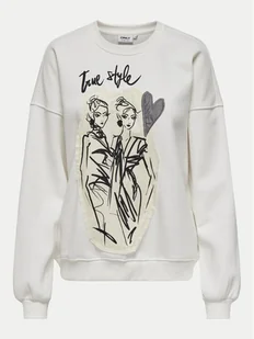 ONLY Bluza Collie 15337366 Biały Regular Fit - Bluzy damskie - miniaturka - grafika 1