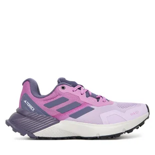 Buty do biegania adidas Terrex Soulstride RAIN.RDY Trail JR7070 Fioletowy - Buty trekkingowe damskie - miniaturka - grafika 1