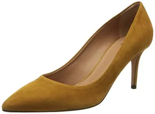 BOSS damskie Eddie Pump 70-S włoska zamszowa zamszowa skórzana czółenka 70-S, Ciemny żółty 706, 35 EU - Czółenka - miniaturka - grafika 1