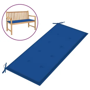 vidaXL Poduszka na ławkę ogrodową, kobaltowa, 120x50x4, tkanina 314081 - Poduszki ogrodowe - miniaturka - grafika 1