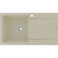 Zlewozmywaki - Mexen Leo zlewozmywak granitowy 1-komorowy z ociekaczem 900 x 500 mm, beżowy - 6501901010-69 - miniaturka - grafika 1