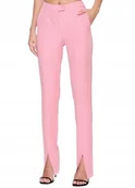 Spodnie damskie - MORGAN RÓŻOWE PROSTE SPODNIE ELEGANCKIE Z ROZCIĘCIAMI 40 I1E - Morgan - miniaturka - grafika 1