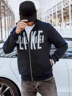 Bluzy męskie - Bluza męska rozpinana z nadrukiem granatowa Dstreet BX5412-XXL - miniaturka - grafika 1
