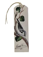 Zakładki indeksujące - Zakładka drewniana z ptaszkiem - kowalik - miniaturka - grafika 1