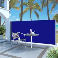 Pawilony ogrodowe - vidaXL Zwijana markiza boczna, 120 x 300 cm, niebieska vidaXL - miniaturka - grafika 1