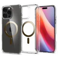 Etui i futerały do telefonów - Etui SPIGEN Ultra Hybrid Mag Magsafe do Apple iPhone 16 Pro Max Przezroczysto-złoty - miniaturka - grafika 1